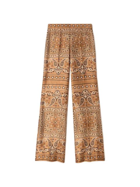 SANDRO Bandana-print floaty pants - Brown - zdjęcie produktu nr 1