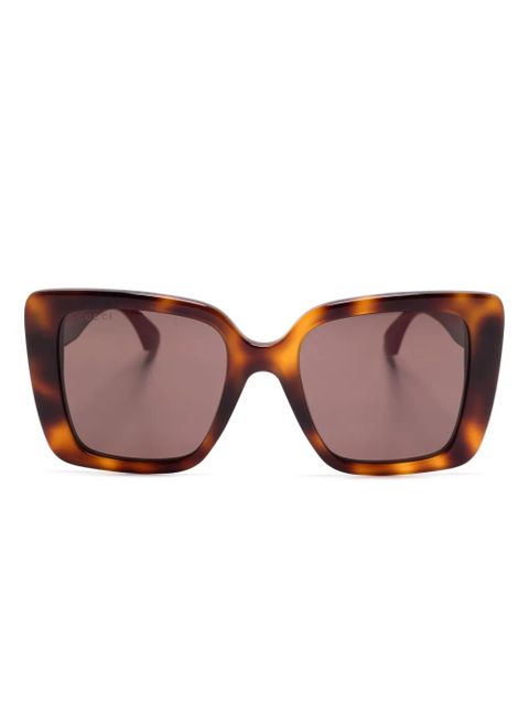 Gucci Eyewear oversize-frame sunglasses - Brown - zdjęcie produktu nr 1