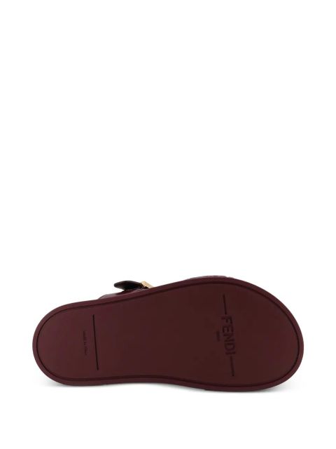 FENDI Fendi Feel embossed sandals - Brown