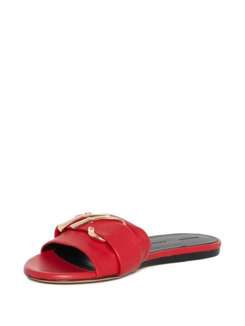 Proenza Schouler monogram flat sandals - Red