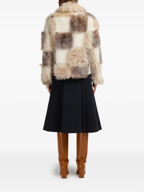 Marni patchwork fur jacket - White