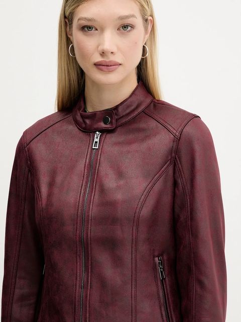 Desigual kurtka BASIC kolor bordowy przejściowa 25WWEW43