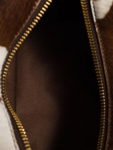 Miu Miu embroidered-logo shoulder bag - Brown