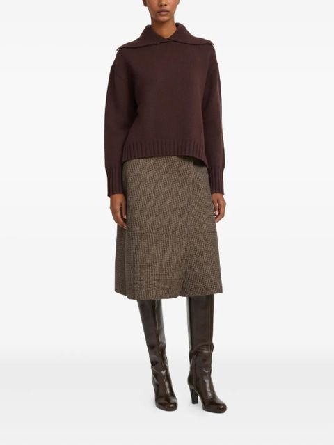 Yves Salomon cashmere collar sweater - Brown - zdjęcie produktu nr 2