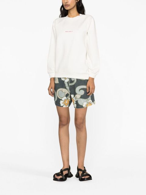 Marni logo-print cotton sweatshirt - White - zdjęcie produktu nr 2