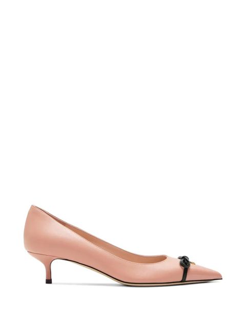 Valentino Garavani pointy bow leather pumps - Neutrals - zdjęcie produktu nr 1