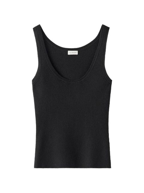 Almada Label ribbed scoop-neck tank top - Black - zdjęcie produktu nr 1
