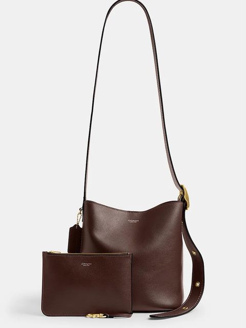 Coach torebka skórzana Bleecker Bucket Bag 21 kolor brązowy CCX07 - zdjęcie produktu nr 1