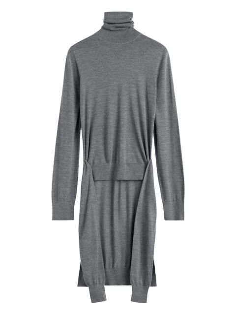 TOTEME turtleneck belted midi dress - Grey - zdjęcie produktu nr 1