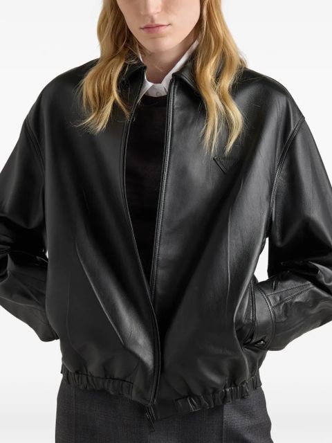 Prada nappa leather jacket - Black