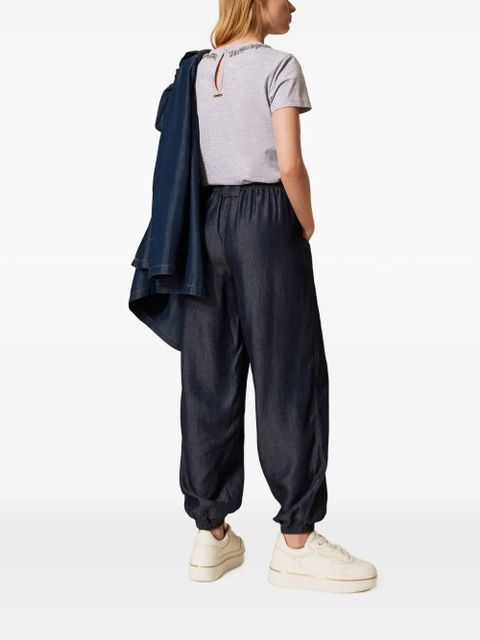 TWINSET drawstring-fastening trousers - Blue