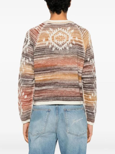 Ba&Sh Clodie striped-patterned sweater - Brown