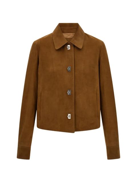 Ferragamo boxy nubuck jacket - Brown - zdjęcie produktu nr 1