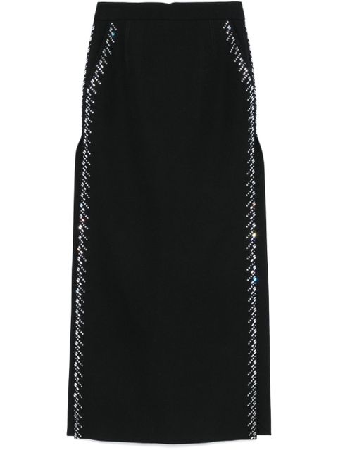 Rabanne rhinestone-embellished maxi skirt - Black - zdjęcie produktu nr 1