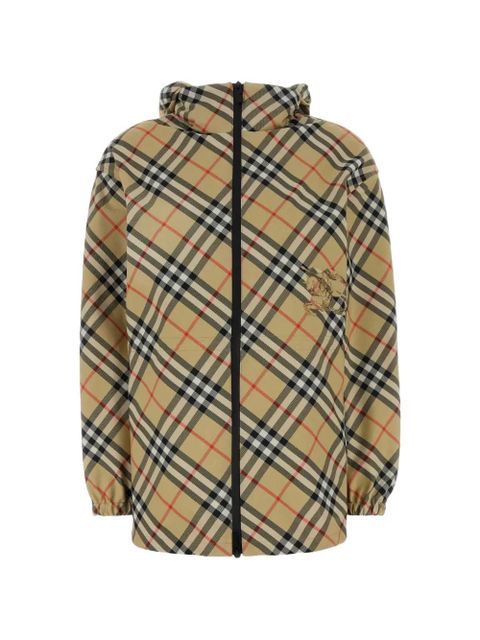 Burberry embroidered checked jacket - Neutrals - zdjęcie produktu nr 1