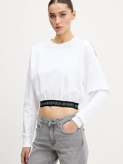 Karl Lagerfeld Jeans bluza damska kolor biały gładka A2W20062 - zdjęcie produktu nr 1