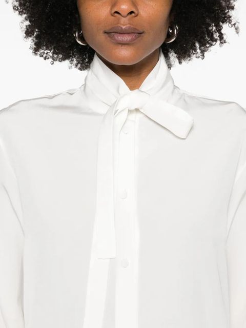 Jil Sander pussy-bow shirt - White