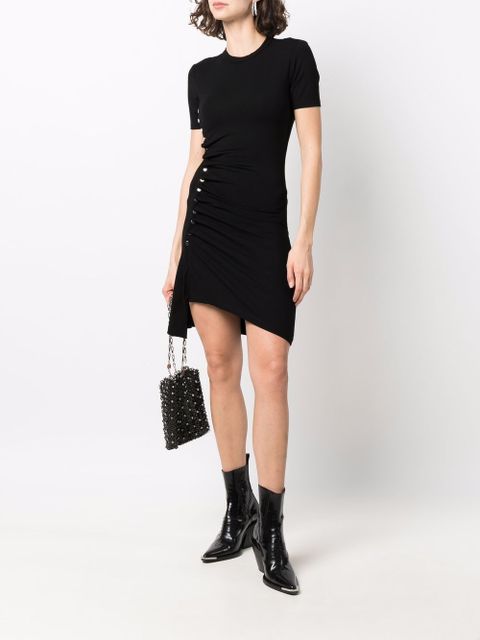 Rabanne rivet-embellished asymmetric dress - Black - zdjęcie produktu nr 2