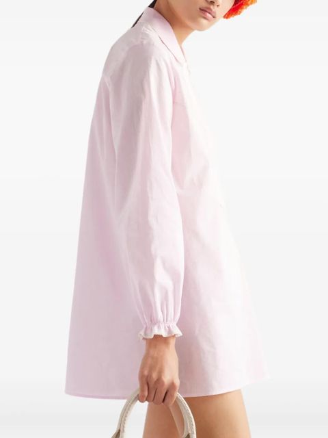 Prada Embroidered batiste shirt - Pink