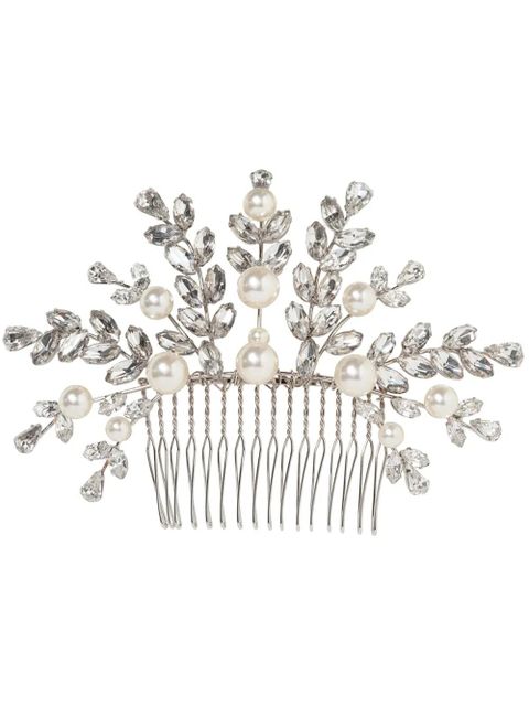 Jennifer Behr Delilah crystal-embellished comb - Silver - zdjęcie produktu nr 1