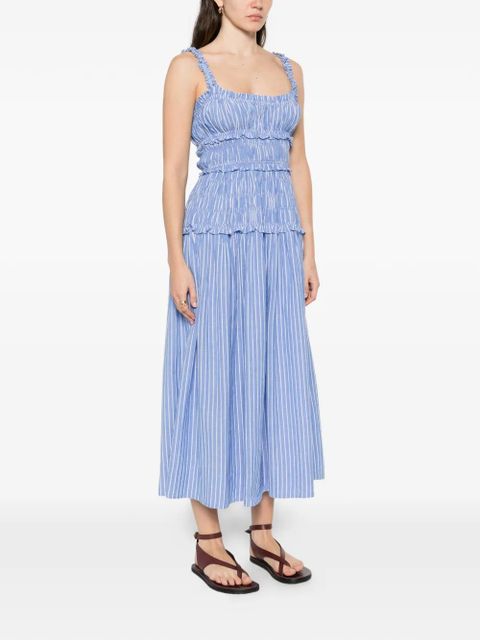 DÔEN Marianne striped midi dress - Blue