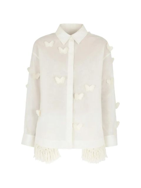 FARM Rio butterfly fringe shirt - White - zdjęcie produktu nr 1