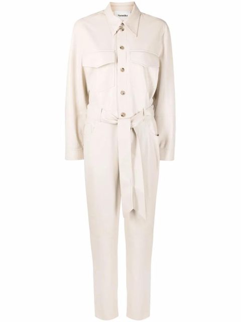 Nanushka long-sleeved belted boilersuit - Neutrals - zdjęcie produktu nr 1