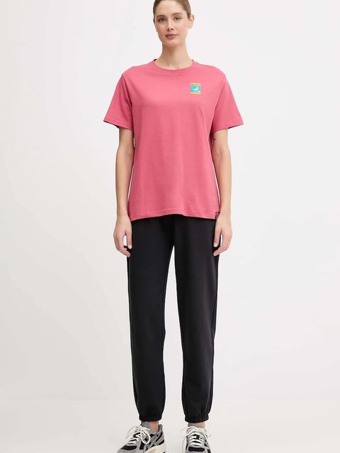 LA Sportiva t-shirt bawełniany Moon Climb damski kolor różowy ZACT194 - zdjęcie produktu nr 2