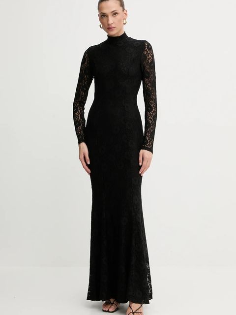 Bardot sukienka kolor czarny maxi rozkloszowana 60076DB - zdjęcie produktu nr 1