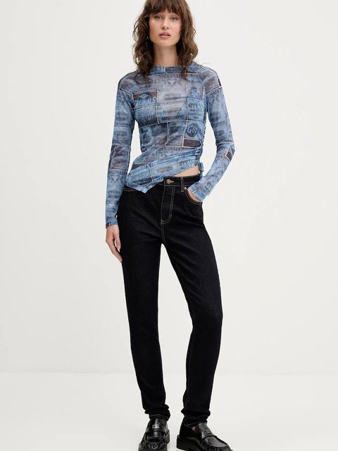 Guess Jeans jeansy damskie kolor granatowy W4BA92 D5CB4