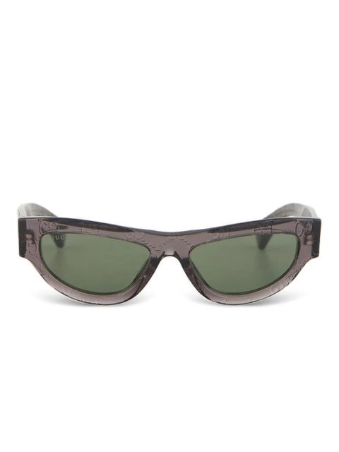 Gucci Eyewear GG monogram cat-eye sunglasses - Grey - zdjęcie produktu nr 1