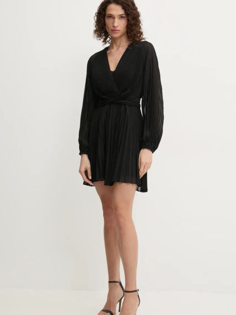 Twinset sukienka kolor czarny mini rozkloszowana 251TP2334