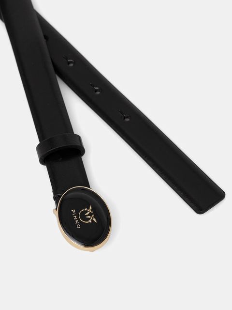 Pinko pasek skórzany damski kolor czarny 105466 A2QL - zdjęcie produktu nr 2