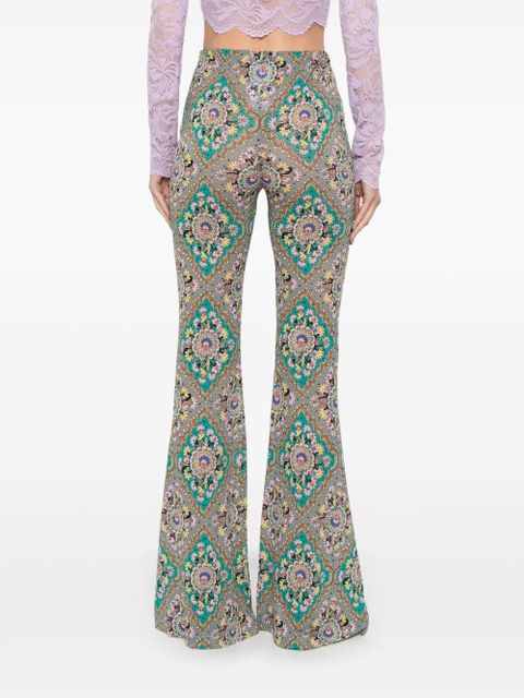 ETRO floral-print trousers - Grey