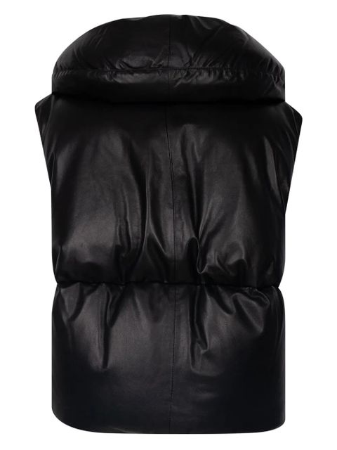 Jil Sander leather padded gilet - Black - zdjęcie produktu nr 2