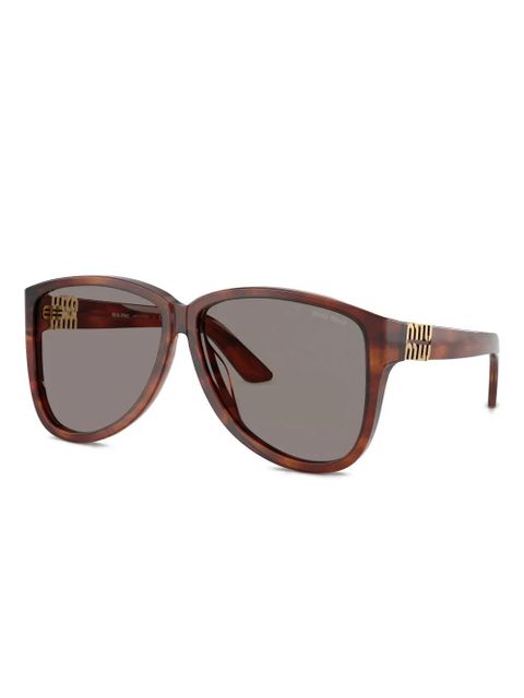 Miu Miu Eyewear tortoiseshell-pattern sunglasses - Brown - zdjęcie produktu nr 1