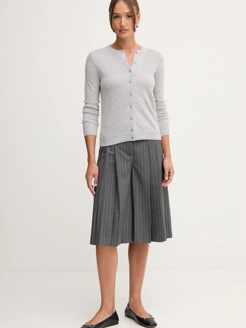 United Colors of Benetton kardigan wełniany kolor szary lekki - zdjęcie produktu nr 2