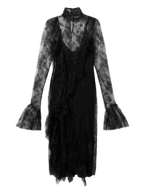 Blumarine chantilly-lace midi dress - Black - zdjęcie produktu nr 1