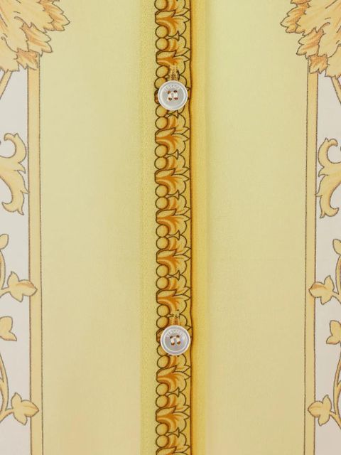 Versace buttoned baroque print dress - Pink