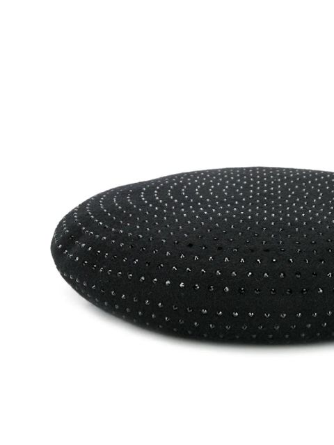 Saint Laurent crystal embellished beret - Black - zdjęcie produktu nr 2