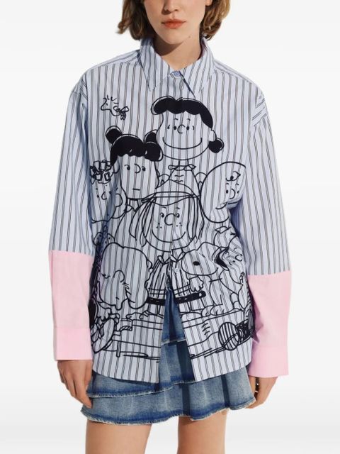 Essentiel Antwerp Peanuts™ embroidery striped shirt - Blue - zdjęcie produktu nr 2