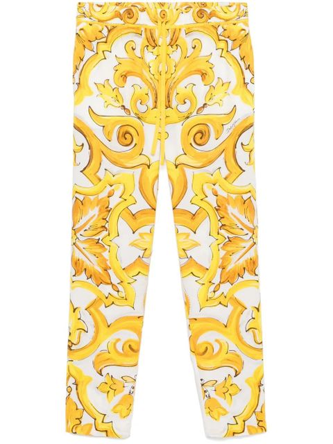 Dolce & Gabbana Majolica-print trousers - Yellow - zdjęcie produktu nr 1