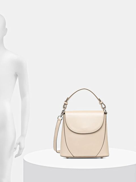 Answear.LAB torebka skórzana kolor beżowy