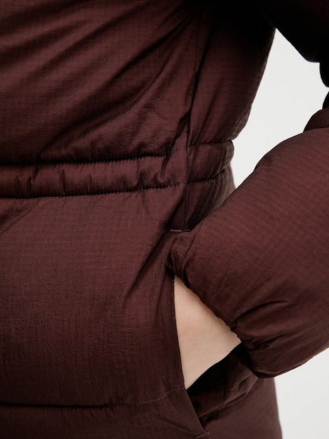 Tommy Jeans kurtka kolor brązowy zimowa oversize DW0DW21626