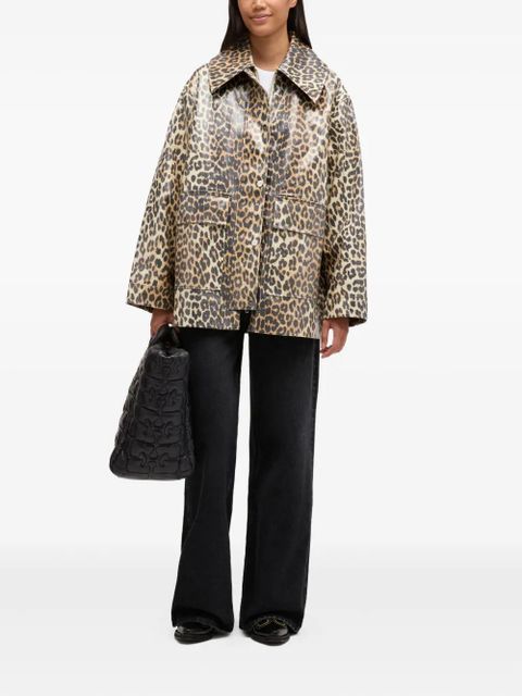 GANNI leopard-print jacket - Brown - zdjęcie produktu nr 2