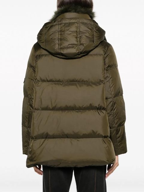 Yves Salomon hooded padded coat - Green