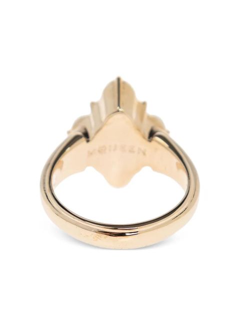 Alexander McQueen skull pearl ring - Gold - zdjęcie produktu nr 2
