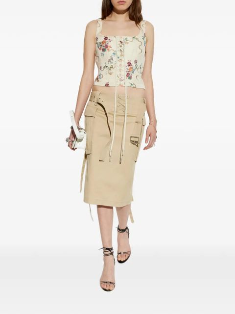 Alexander McQueen belted midi cargo skirt - Neutrals - zdjęcie produktu nr 2