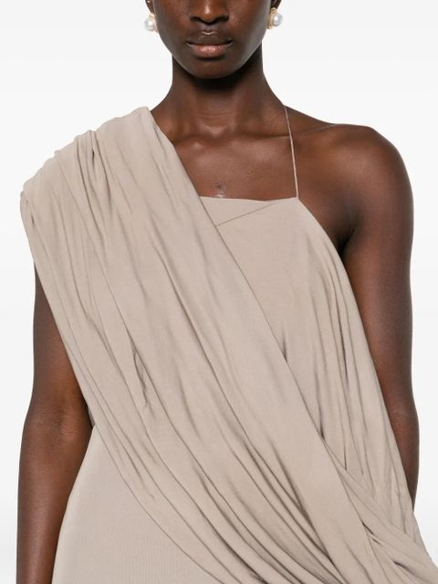 Christopher Esber draped one-shoulder dress - Neutrals