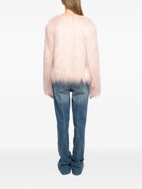 Zadig&Voltaire Freddie Curly faux fur coat - Pink